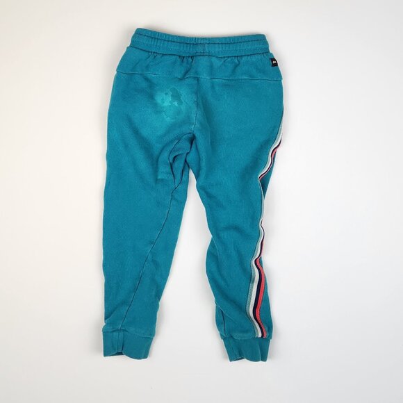 Tea Collection Kids Stripe-Out Jogger Pants Teal sz 5 Play Condition - Picture 2 of 10